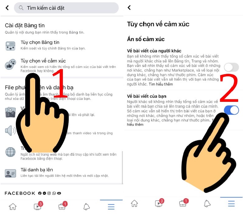 Hướng dẫn ẩn lượt like trên facebook