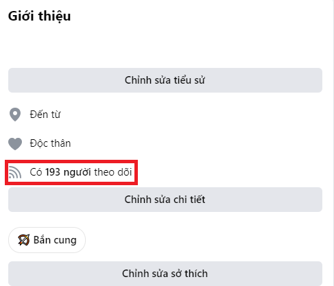 cách bật hiển thị theo dõi trên facebook bằng máy tính