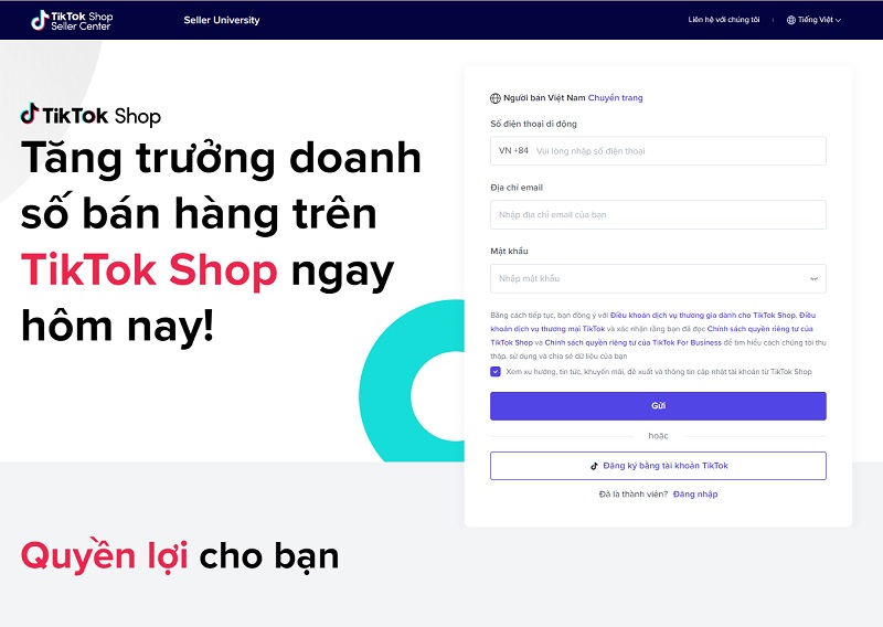 Cách đăng ký Tiktok shop nhanh nhất 2022