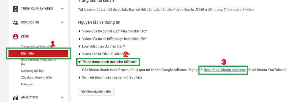 Cách bật kiếm tiền trên youtube đơn giản nhất