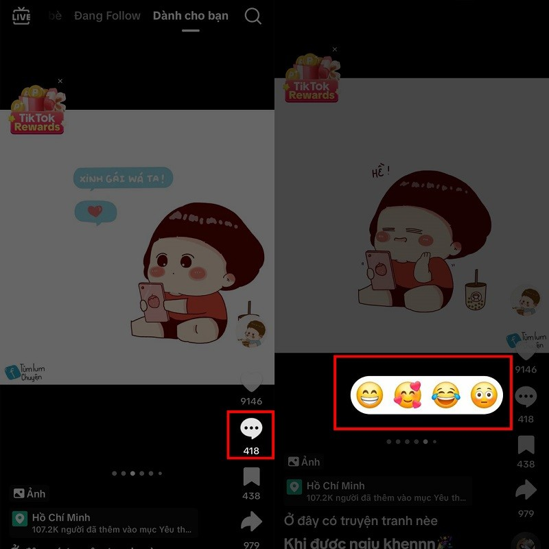 Bỏ túi cách thả biểu tượng cảm xúc video Tiktok dễ dàng